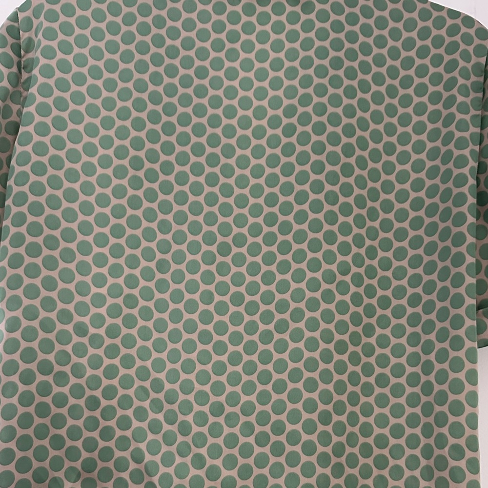 MNG Suit Women's Polka Dot Cuffed Short Sleeve Tie Front Blouse Size Large - Picture 8 of 8